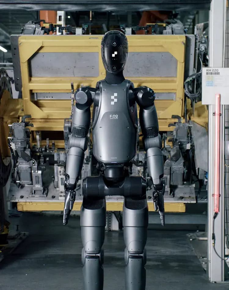 Figure AI humanoid robot Figure 02 in a factory setting
