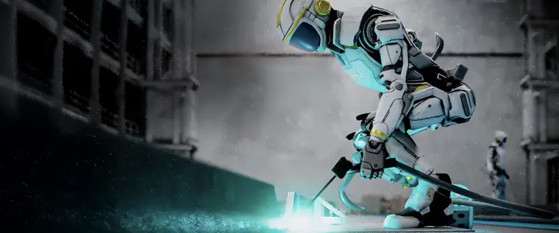 Conceptual render of a Persona AI humanoid robot welding