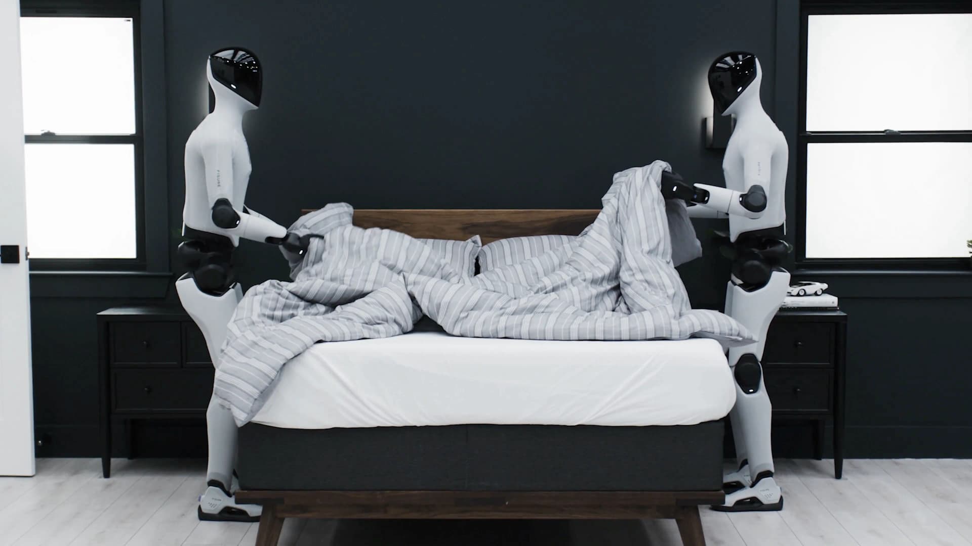Collaborative Clean: Figure Demonstrates Multi-Robot Bedroom Reset via Helix 02