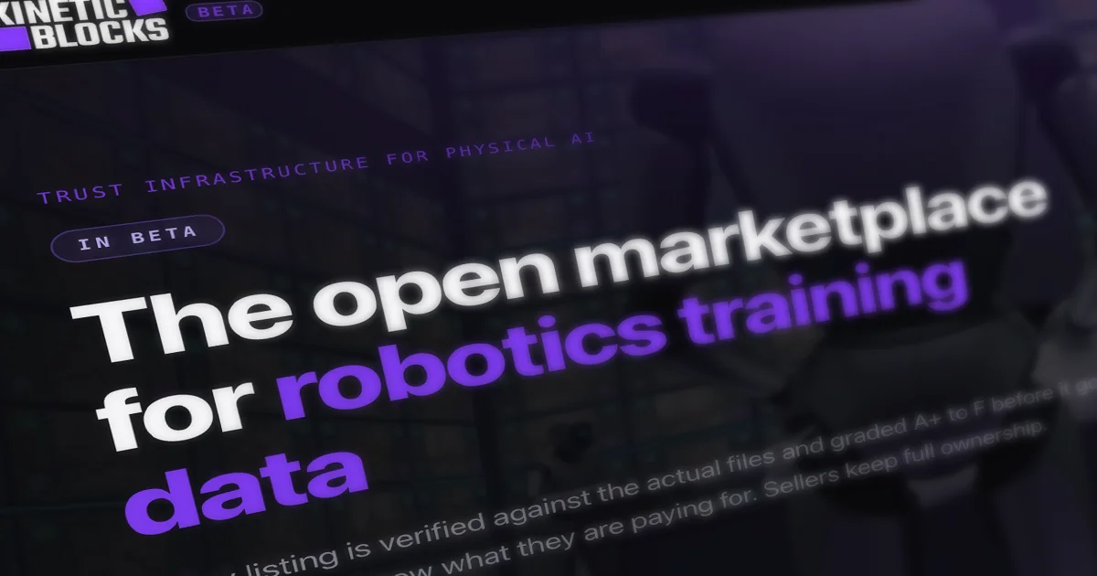 Kinetic Blocks Opens Marketplace for Humanoid Training Data