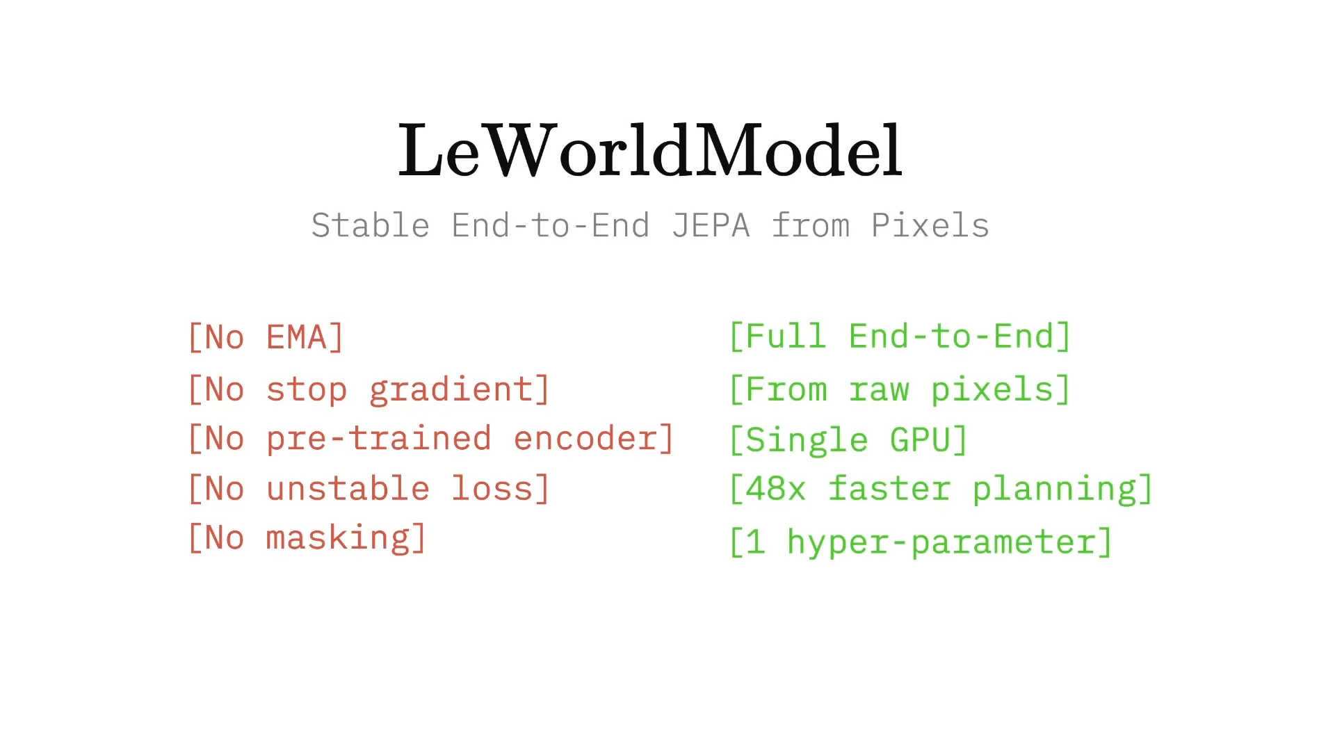 Yann LeCun’s World Model Vision Gets a Leaner Engine: Introducing LeWorldModel