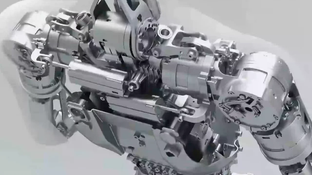 A CGI image of the shoulders of Xpeng Iron