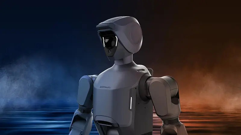 An illustration of Deep Robotics all-weather humanoid robot DR02