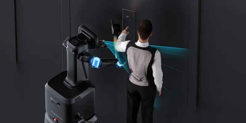 Pudu Flashbot Arm Safety demonstration