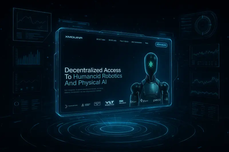 An illustration of a futuristic hologram interface