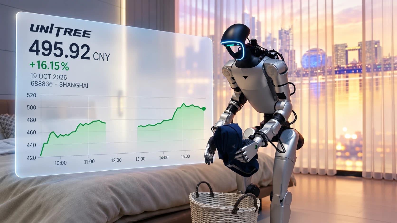 Unitree Shares Jump 16% as China Pushes Robots Into Everyday Commerce