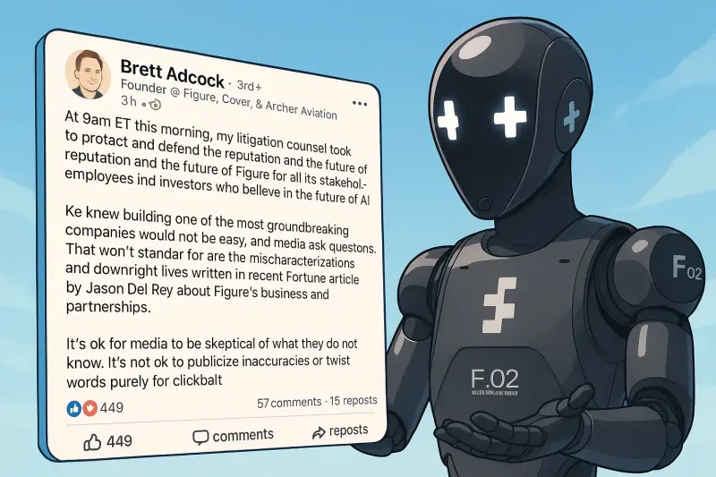 Figure AI CEO Threatens Defamation Lawsuit Against Fortune Over Partnership Reporting